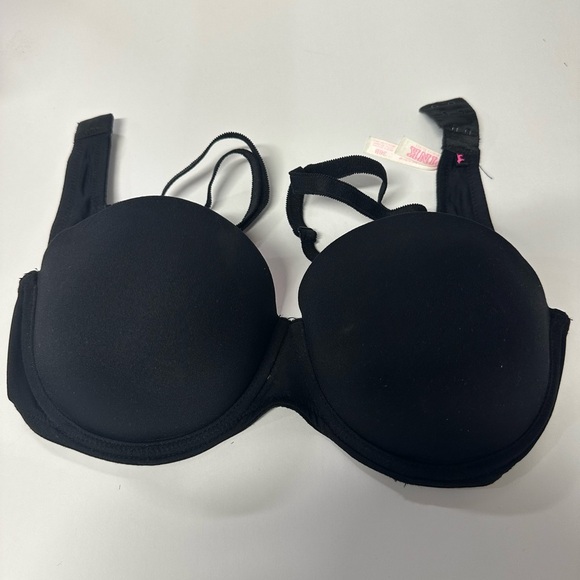 PINK Victoria's Secret Black Bra/Strapless Push-Up Bra Size 36b - Picture 1 of 5